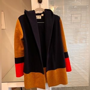 Color block Anthropologie hooded coatigan